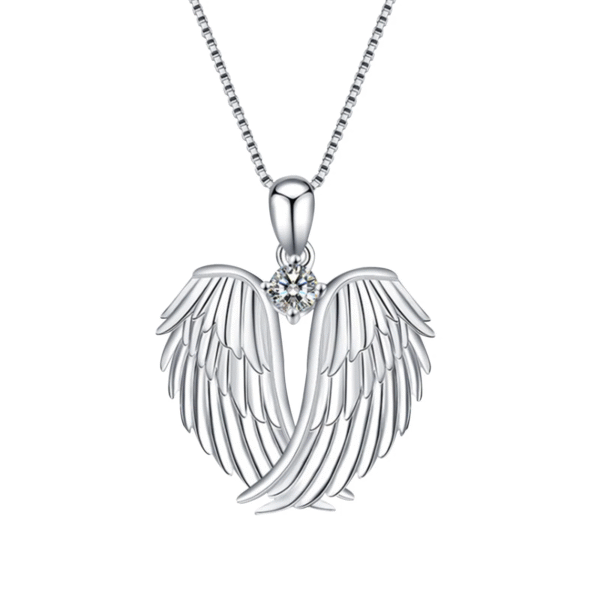 Jewelry on Clearance！Necklaces for Women Angel Wings Necklace 925 Silver Guardian Angel Wings Pendant Birthstone Necklace for Women Jewelry Gifts - Image 6