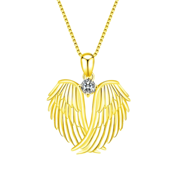Jewelry on Clearance！Necklaces for Women Angel Wings Necklace 925 Silver Guardian Angel Wings Pendant Birthstone Necklace for Women Jewelry Gifts - Image 4