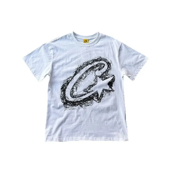 2025 Summer New Fashion Brand Trendyy 280G Men'S Oversized Short-Sleeved T-Shirt American High Street Hip-Hop Printed Style - Image 4