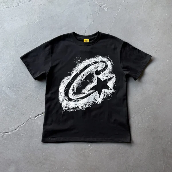 2025 Summer New Fashion Brand Trendyy 280G Men'S Oversized Short-Sleeved T-Shirt American High Street Hip-Hop Printed Style - Image 3