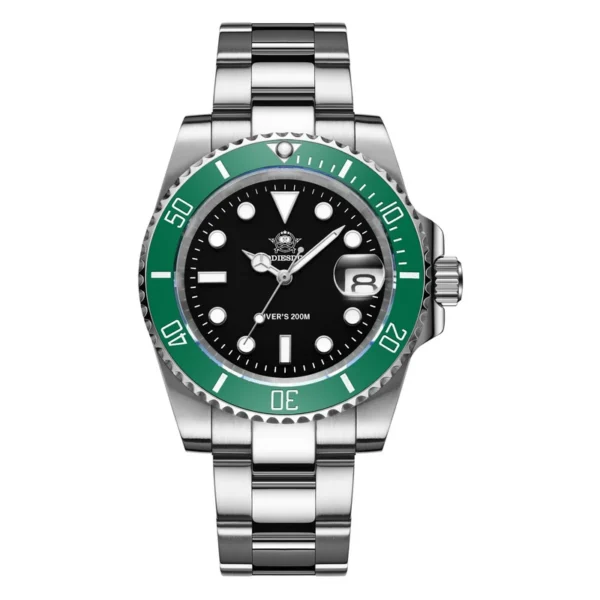 DIVE Stainless Steel Watch Men'S European and American Business Leisure Quartz Watch Waterproof Outdoor Sports Watch